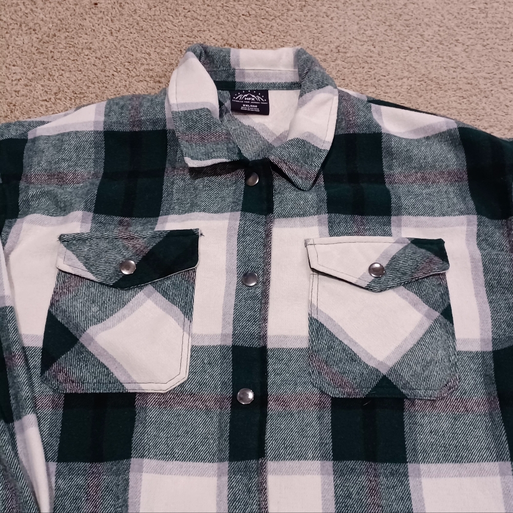HFX Heavy Duty Flannel Womens XXL W/ Snap Closure